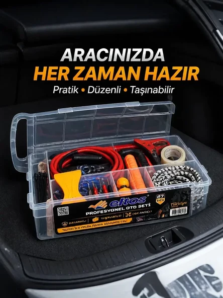 Çok Amaçlı 27 Parça Araç Acil Durum Ekipman Seti Düzenli Taşıma Kutulu ürün görseli 1