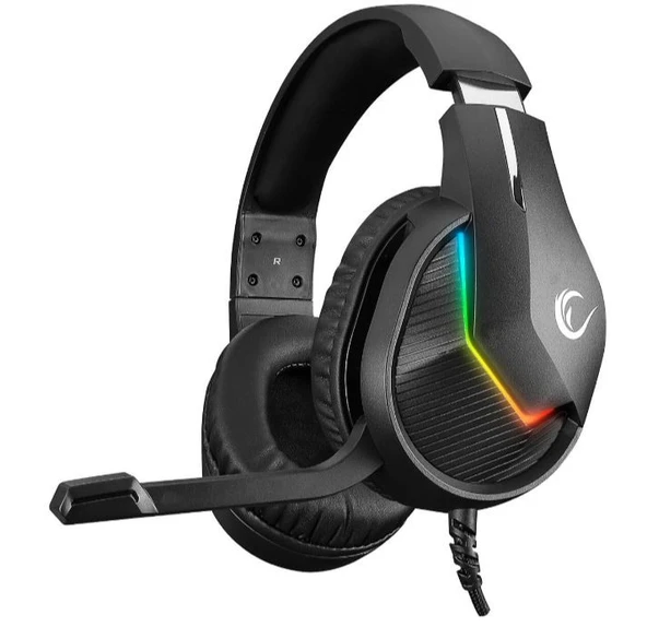 Rampage Mage Siyah RGB 7.1 USB Kablolu Kulak Üstü Oyuncu Kulaklığı ürün görseli 1