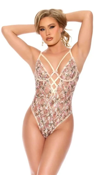 Çiçek Desenli Body ürün görseli 1