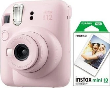 Fujifilm Instax Mini 12 Pembe Fotoğraf Makinesi ve 10'lu Mini Film ürün görseli 1