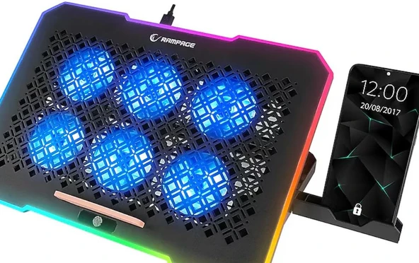 Rampage Freez S48 RGB 6 Fanlı 15.6" Laptop Soğutucu ürün görseli 1