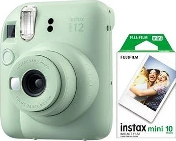 Fujifilm Instax Mini 12 Yeşil Fotoğraf Makinesi ve 10'lu Mini Film ürün görseli 1