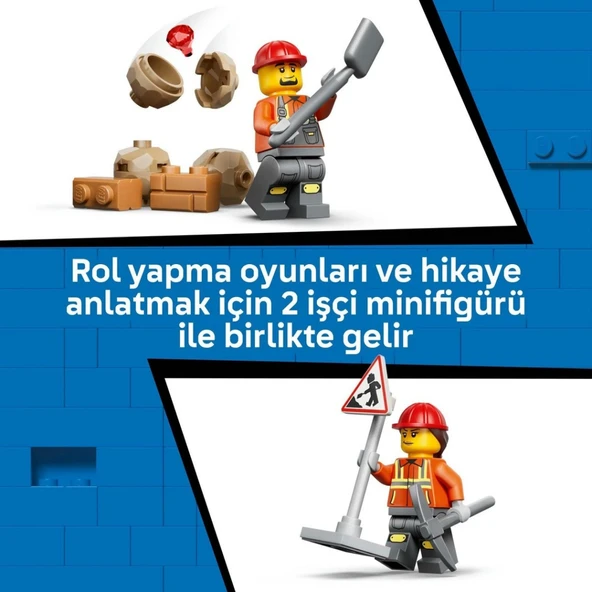 Sarı Kazıcı Yükleyici Yapım Oyuncağı 60480 ürün görseli 1