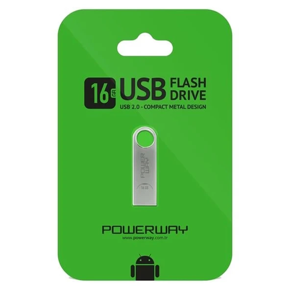 Powerway 16 GB Metal USB 2.0 Flash Bellek ürün görseli 1