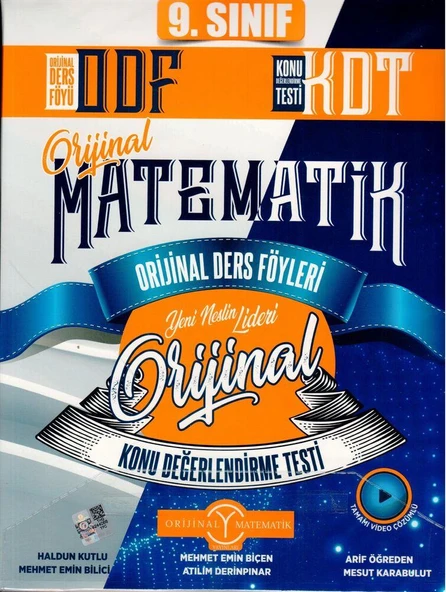 9. Sınıf Matematik ODF KDT Seti Orijinal Yayınları ürün görseli 1