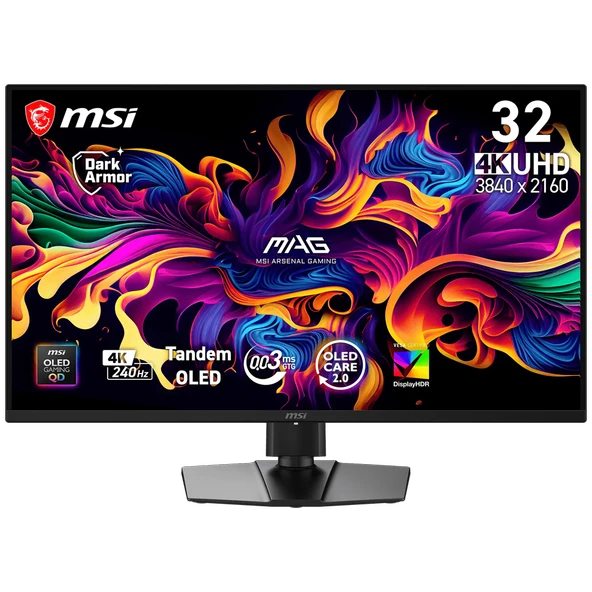 MSI 31.5" MAG 321UP QD-OLED X24 0.03MS 240Hz HDMI-DP Gming Monitör 3840x2160 ürün görseli 1