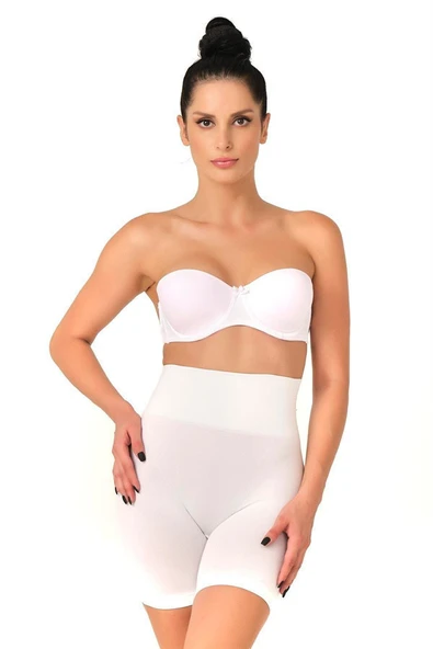 Beyaz MI Emay 2017 Düşük Bel Double Pantalon Korse ürün görseli 1