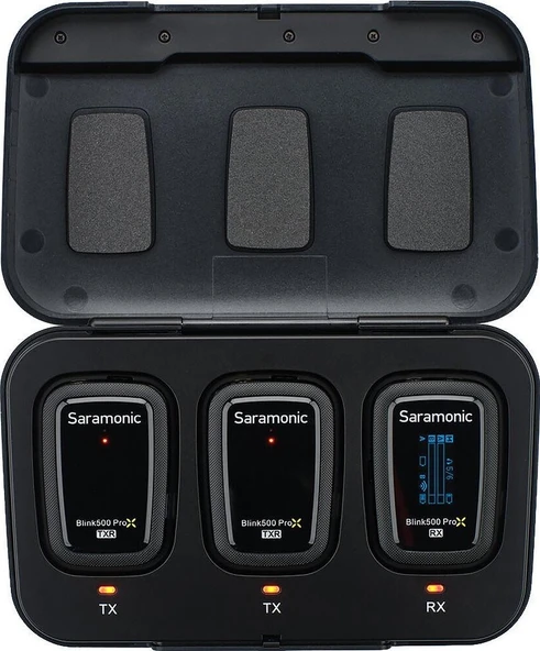 Saramonic Blink500 ProX B2R Ses Kayıt Özellikli Kablosuz Yaka Mikrofonu ürün görseli 1