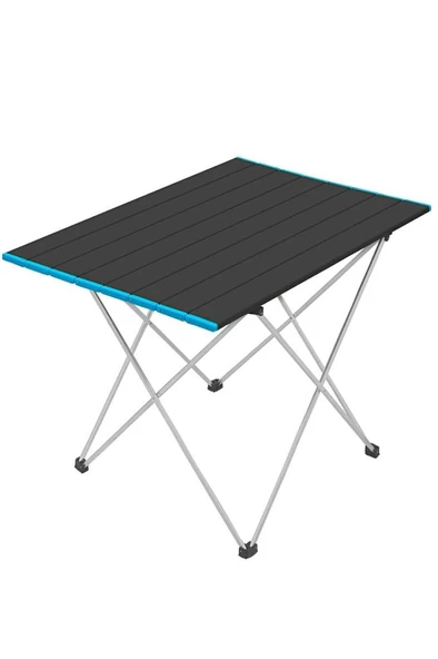 Wilderix Alüminyum Katlanabilir Kamp & Piknik Masası – Siyah, Geniş Model (66 × 47 × 51 cm) ürün görseli 1
