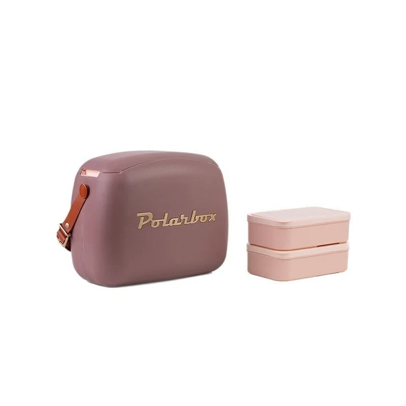 Polarbox Cooler 6 LT - MAUVE GOLD Yemek Termosu Çift Katman ürün görseli 1