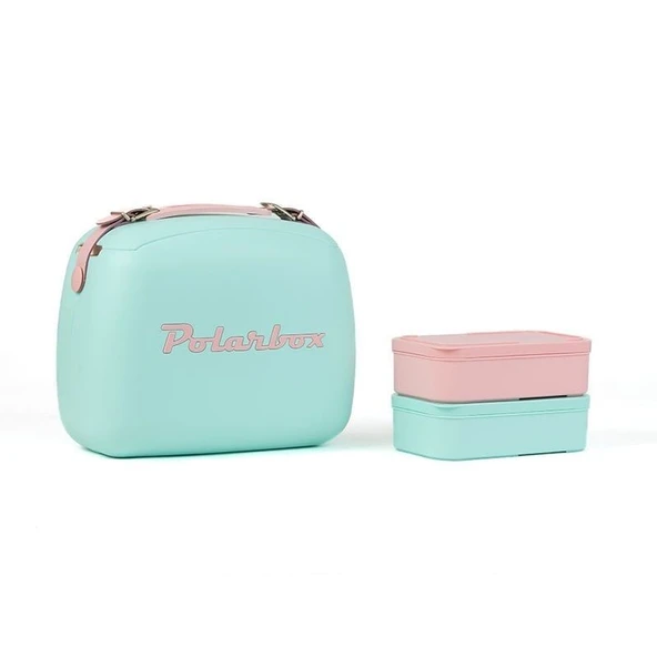Polarbox Cooler 6 LT - Verde Agua - Rosa Pop  Yemek Termosu Çift Katman ürün görseli 1