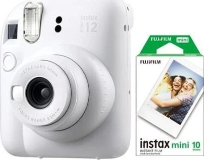 Fujifilm Instax Mini 12 Beyaz Fotoğraf Makinesi ve 10'lu Mini Film ürün görseli 1