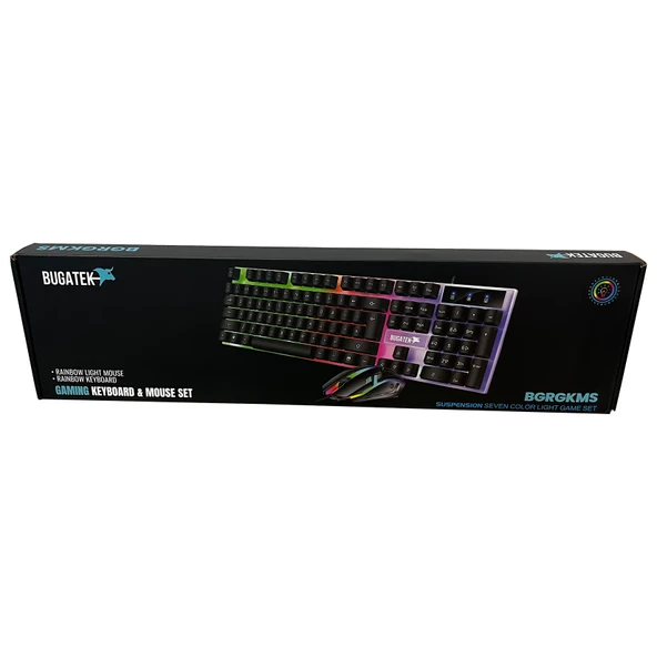 Bugatek Aydınlatmalı Oyuncu Klavye & Mouse Set - Resim 2