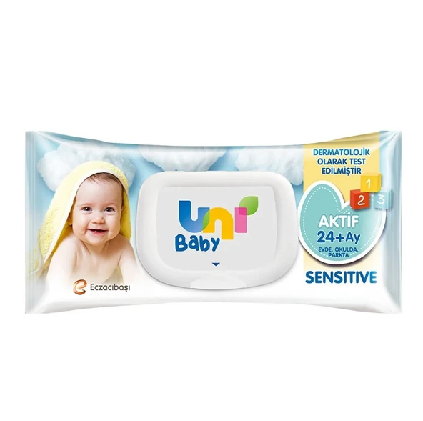 Uni Baby Aktif Sensitive Bebek Islak Mendil 24+ Ay 52 Adet ürün görseli 1