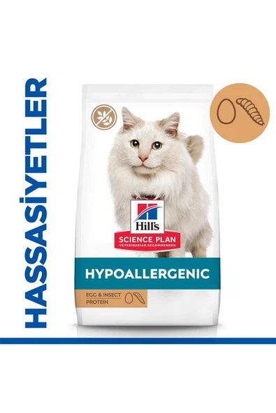HİLLS HYPOALLERGENİC YUMURTA VE LARVALI KEDİ MAMASI 7KG ürün görseli 1