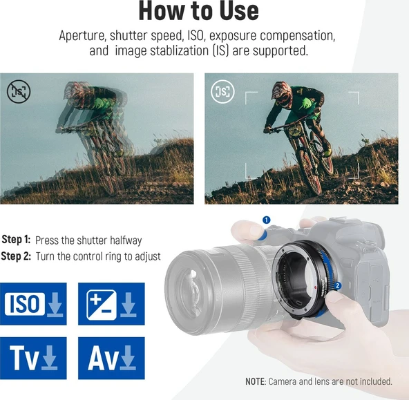 Neewer EF-EOSR Canon EF - RF AF Lens Adaptörü - Resim 3