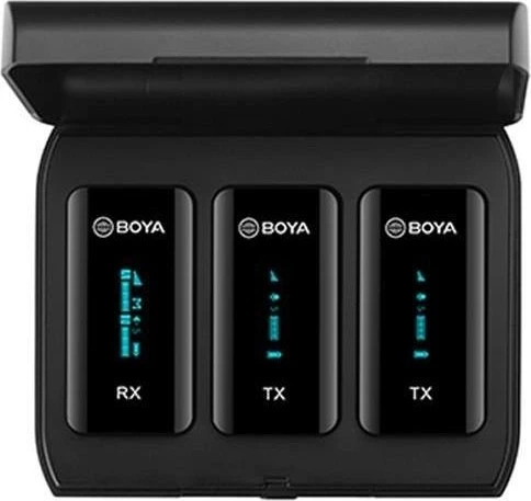Boya By-Xm6-K2 Ultra Kompakt Ikili Kablosuz Yaka Mikrofon Kiti ürün görseli 1