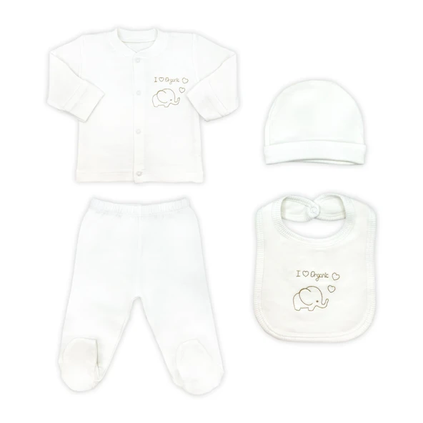 Sema Baby Organic  5 Parça Hastane Çıkışı Zıbın Seti ürün görseli 1