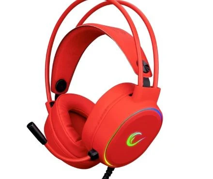 Rampage Rogue Kırmızı RGB 7.1 USB Kablolu Kulak Üstü Oyuncu Kulaklığı ürün görseli 1