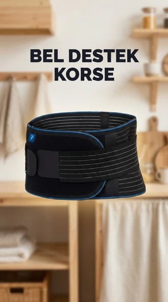 Ayarlanabilir Nefes Alabilir Ortopedik Unisex Bel Destek Korsesi ürün görseli 1