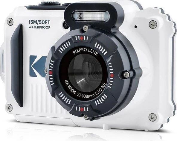 Kodak Pixpro WPZ2/4x Yakınlaştırma Su Altı Fotoğraf Makinesi-Beyaz ürün görseli 1