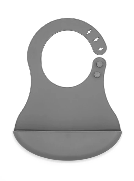 BabyJem Mini Silikon Önlük 718 Gri ürün görseli 1