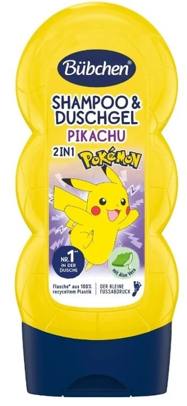 Bübchen Çocuk Şampuan&Duş Jeli 2 in 1 Pokemon Pikachu 230 ml ürün görseli 1
