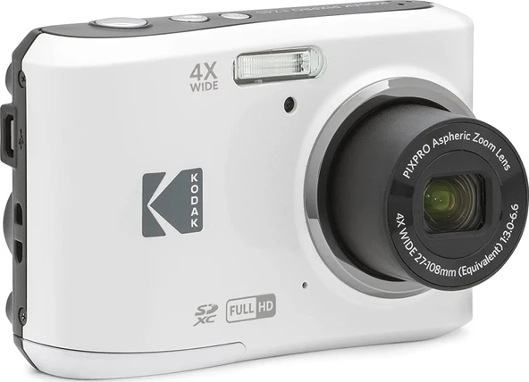 Kodak Friendly Zoom FZ45/4x Yakınlaştırma Dijital Fotoğraf Makinesi-Beyaz ürün görseli 1
