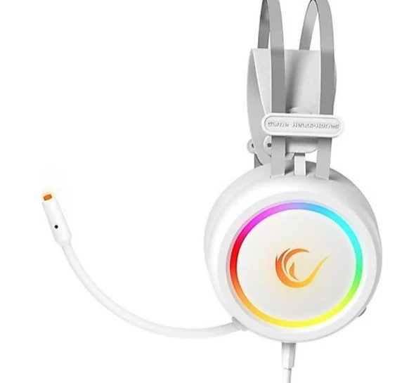 Rampage Stormy Beyaz RGB 7.1 USB Kablolu Kulak Üstü Oyuncu Kulaklığı ürün görseli 1