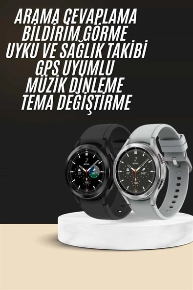 Yeni Nesil Akıllı Saat Çağrı Cevaplayabilen Plastik 47 Mm Uyumlu Kordon ürün görseli 1
