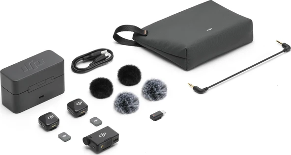 DJI Mic Mini (2TX+1RX+Charging Case） ürün görseli 1