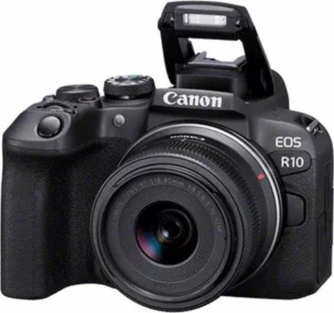 Canon EOS R10 + 18-45mm Lens Aynasız Fotoğraf Makinesi ürün görseli 1