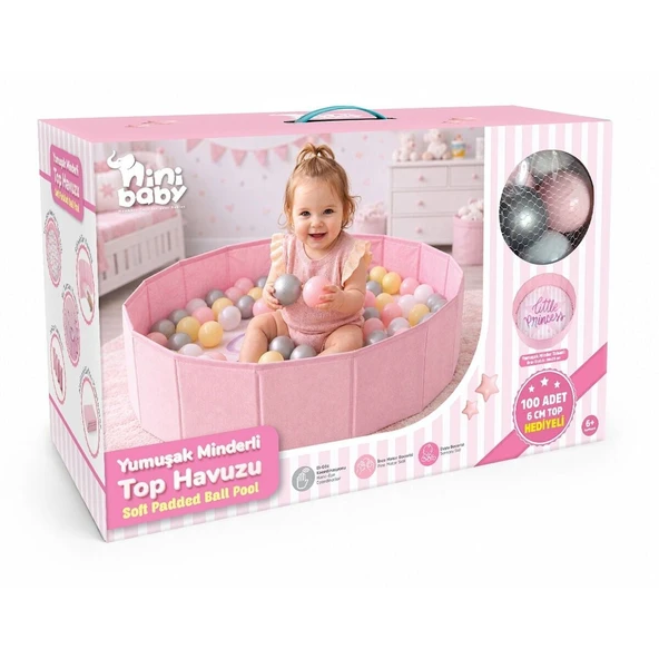 ER-703 YUMUŞAK MİNDERLİ TOP HUZU-PEMBE ürün görseli 1