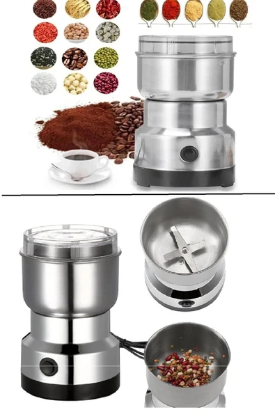 4 Bıçaklı Elektrikli Öğütücü Blender Kahve Fındık Baharat Tahıl Biber Değirmeni ürün görseli 1