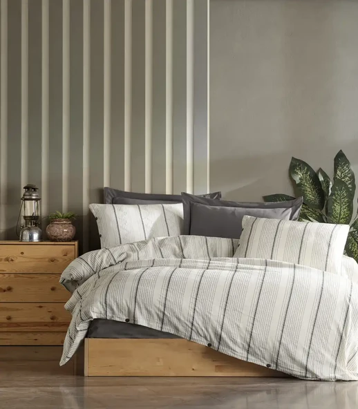 Şaheser Home Collection İplik Boyalı Nev Takımı va Antrasit ürün görseli 1
