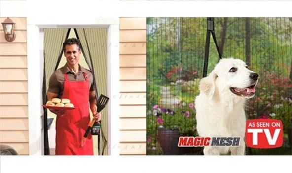 Mıknatıslı Kapı Sinekliği Magic Mesh Siyah - Resim 3