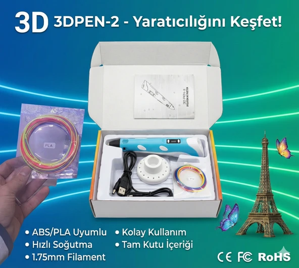 Üç Boyutlu Yazıcı 3D Kalem Pen Printer - Resim 5