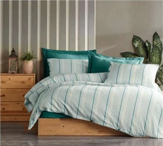 Şaheser Home Collection İplik Boyalı Nev Takımı va Turkuaz ürün görseli 1
