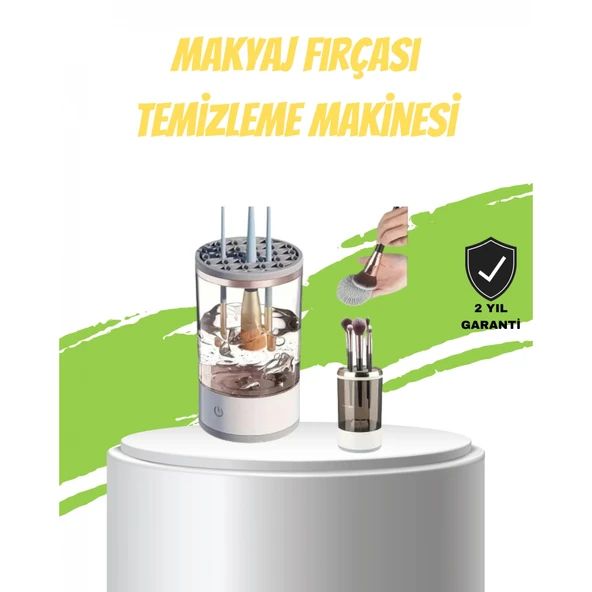 Otomatik Makyaj Fırçası Temizleyici Sonik Teknoloji USB Şarjlı ürün görseli 1