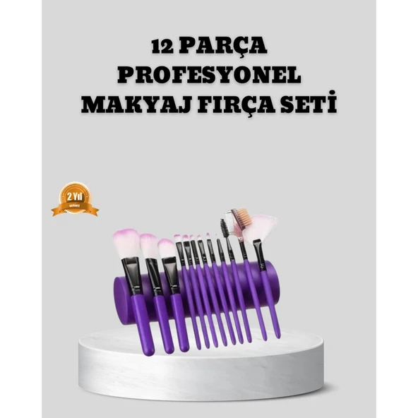 12 Parça Makyaj Fırça Seti – Profesyonel ve Günlük Kullanıma Uygun ürün görseli 1