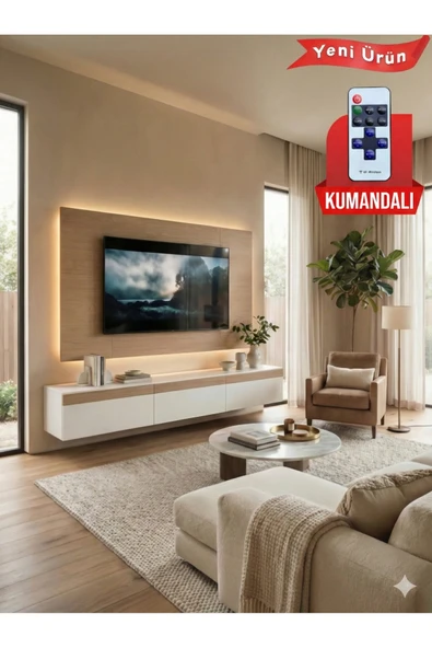 Platinreyon PURELINE LEDLİ DUVAR TV ÜNİTESİ 160 CM ürün görseli 1