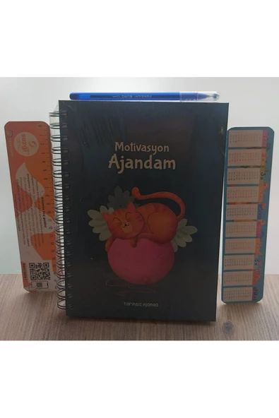 Nesil Yayınları Geleceğin Yıldızları Motivasyon Ajandam Tarihsiz Sipiralli Stecer Sayfalı ve Sezgistore Ayraç+Kalem ürün görseli 1