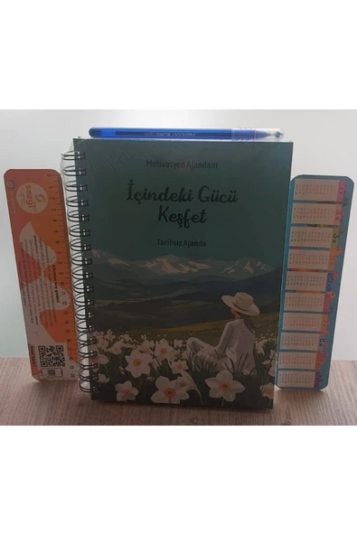Nesil Yayınları Geleceğin Yıldızları Motivasyon Ajandam Tarihsiz Sipiralli Stecer Sayfalı ve Sezgistore Ayraç+Kalem ürün görseli 1