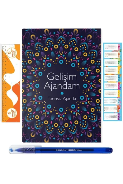 Nesil Yayınları Geleceğin Yıldızları Gelişim Ajandam Tarihsiz Ciltli Dışı Farklı İçi Aynı ve Sezgistore Ayraç+Kalem ürün görseli 1