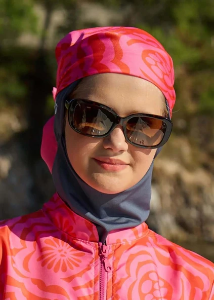 Mayovera  Tasarım Pembe  Üçgen Bandana - Resim 2