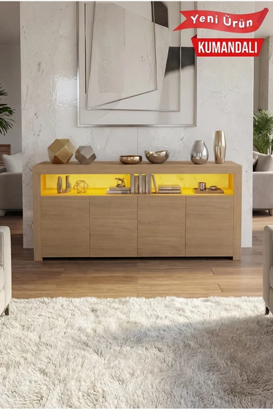 Platinreyon SUR LEDLİ KONSOL 164 CM MEŞE ürün görseli 1