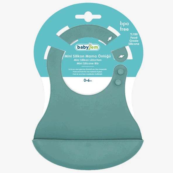 Babyjem Mini Silikon Önlük 718 Mint - Resim 7