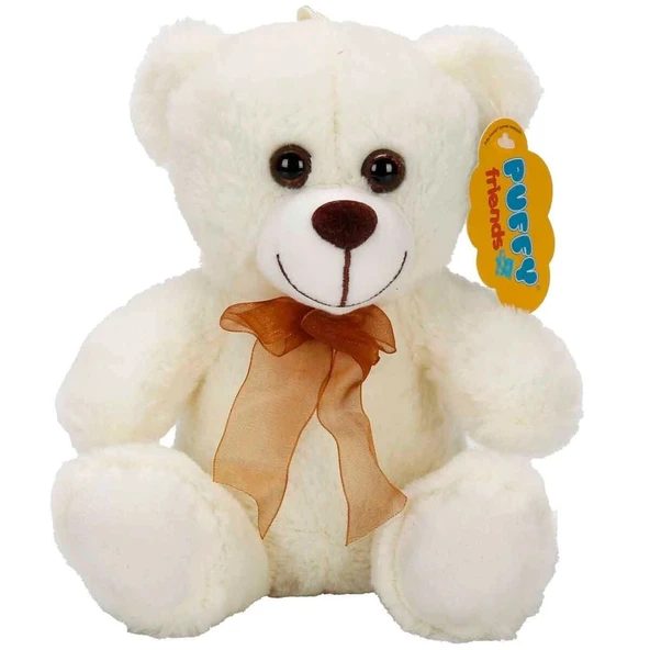 0998 SUN-JHN-PFF-SK PELUŞ AYI OTURAN KURDELELİ 21CM 2R ürün görseli 1