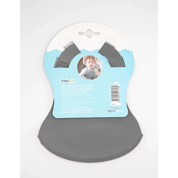 Babyjem Mini Silikon Önlük 718 Gri - Resim 9