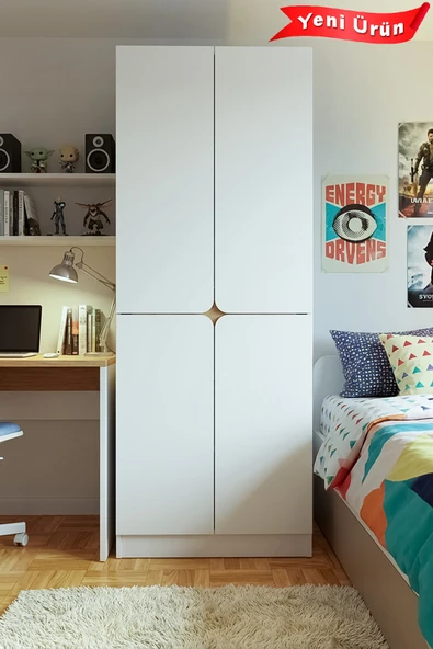 Platinreyon STAR 4 KAPAKLI MDF KAPAKLI GARDIROP ürün görseli 1